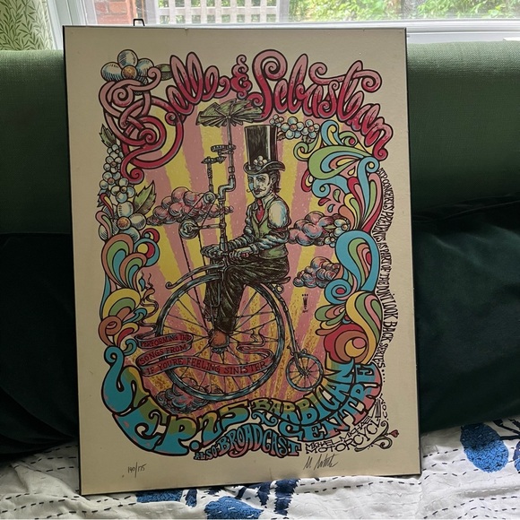 Other - Vintage Belle+Sebastian 2005 Barbican Poster Michael Motorcycle SIgned Numbered